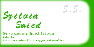 szilvia smied business card